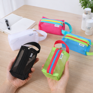 Bolsa de Malla con Cierre, Ecológica, de Gran Capacidad, Impermeable, Portátil, para Maquillaje, Viajes, de Nailon - Product Image 3