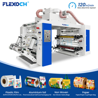 Machine d'impression flexographique à grande vitesse pour l'emballage alimentaire, imprimante de rouleaux de film plastique, 4, 6, 8 couleurs