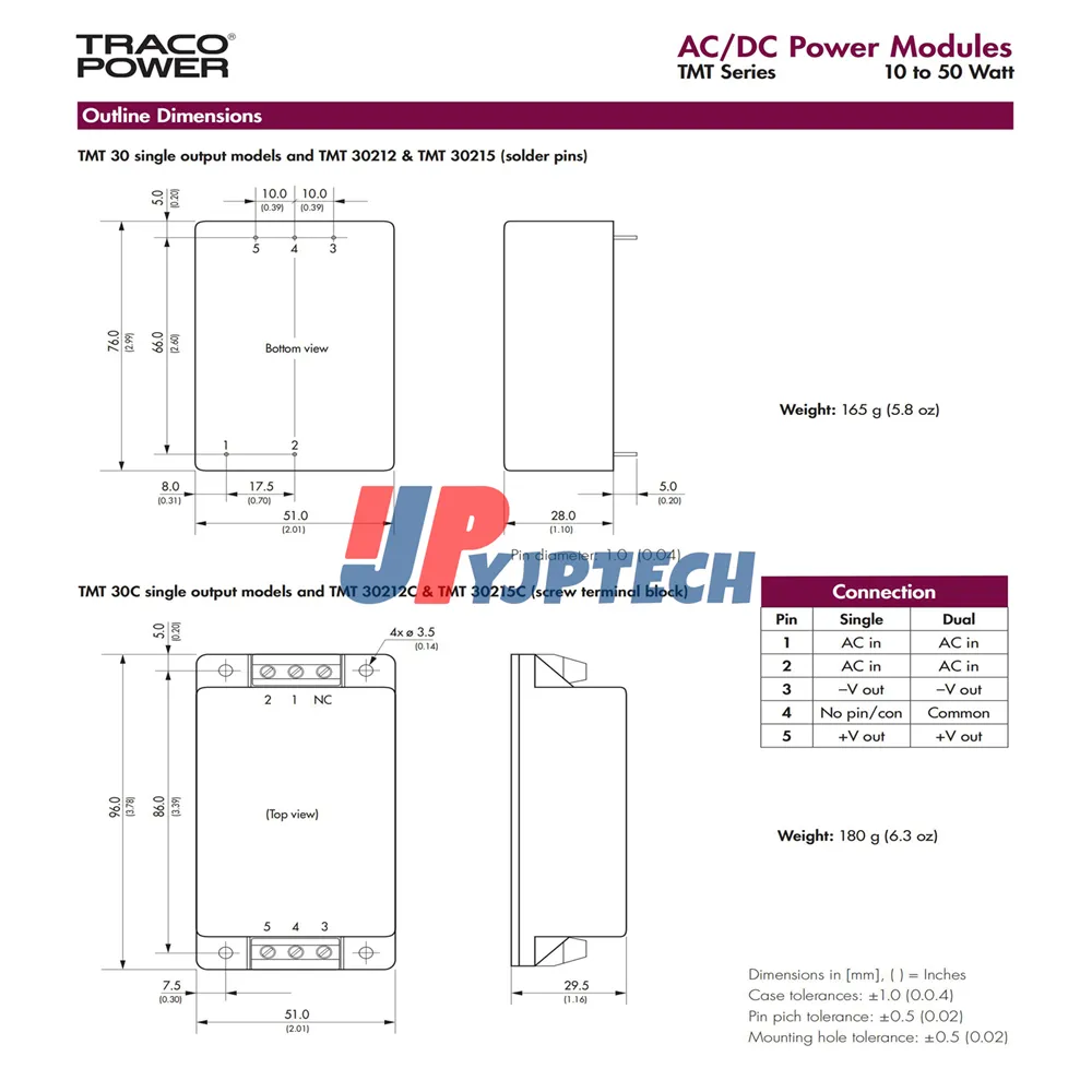 Módulo de potência de alta qualidade TMT30124 Conversor AC-DC TRACOPOWER TMT 30124