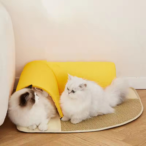 Cama para Perros y Gatos 2 en 1 de Espuma Viscoelástica al por Mayor con Túnel y Tapete para Dormir, Doble Abertura, Funda Extraíble y Lavable, para Uso en Verano - Product Image 2