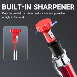 Lápiz <span class=keywords><strong>de</strong></span> <span class=keywords><strong>Carpintero</strong></span> Metálico Peaktop <span class=keywords><strong>de</strong></span> 2.8MM, Marcador Mecánico para Orificios Profundos, Lápiz <span class=keywords><strong>de</strong></span> Carpintería con Sacapuntas, Juego <span class=keywords><strong>de</strong></span> Herramientas para Trabajar la Madera - Product Image 6