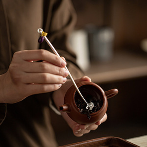 Chinese-style silver mini <b>tea</b> spoon, single long-handled <b>tea</b> spoon, <b>tea</b> scoop, <b>tea</b> spatula, <b>tea</b> scoop, <b>tea</b> <b>set</b>, <b>tea</b> accessories. - Product Image 2