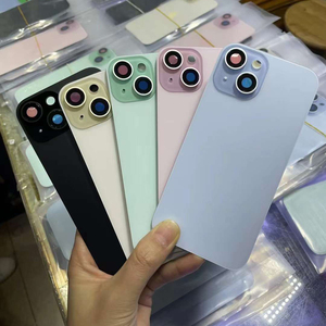 Coque arrière unie en verre avec lentille d'appareil photo pour iPhone 14 15 16 17 Pro Max, boîtier arrière avec plaque métallique et anneau magnétique - Product Image 6