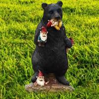 Nouveaux produits innovants pour l'importation grand ours statue ours noir figurine résine maison statue