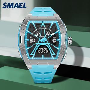 Montre de marque SMAEL 8131, très vendue, style sport de luxe, bracelet en silicone, étanche 5ATM, montre à quartz pour homme - Product Image 1