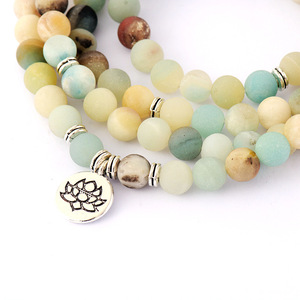 Imperial Stone Jewelry 8Mm Frosted Natural Stone Elastic <b>Bracelet</b> Flower Shape Gift Fashion <b>String</b> <b>Bracelets</b> - Product Image 5