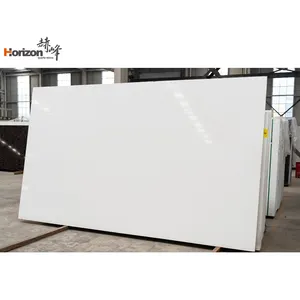 Horizon high quality Super White engineered Fine Particle quartz stone kitchen sparkle countertops slabs pure white quartz