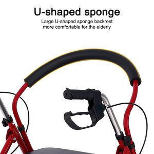 Alluminio Rollator Walker esterno medico Rollator Walker vassoio con sgabello pieghevole aiuto per camminare per gli anziani - Product Image 5