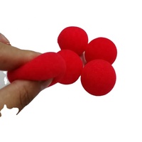 Boule de mousse magique à mémoire de forme OEM rouge anti-stress boule de mousse PU souple pour magicien