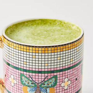 Tasses en céramique de café de salle à manger fine de luxe tasse imprimée papillon décor à la maison pour l'utilisation du thé et du lait - Product Image 3