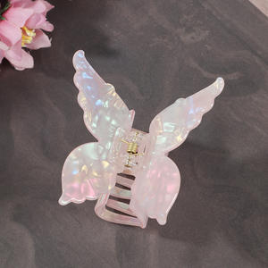 Venta al por mayor pequeño 7,5 cm PC mariposa horquilla Clip fantasía Color ácido acético alta sensibilidad tiburón Clip para el <span class=keywords><strong>cabello</strong></span> - Product Image 5