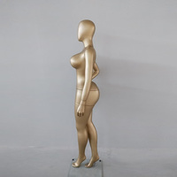 Mannequin Femme Doré Moderne Grand Format pour Vitrine de Vêtements