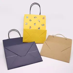 나만의 로고가 있는 Kingwin 재활용 크래프트 종이 가방, 손잡이가 있는 음식을 위한 맞춤형 쇼핑 종이 가방
