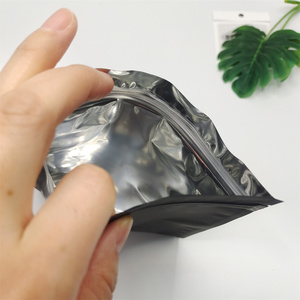 Sacs d'emballage Doypack en aluminium noir mat avec fermeture éclair, pochettes refermables en Mylar pour stockage alimentaire - Product Image 4