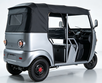 Mototaxi Eléctrico Semiabierto de Tres Ruedas con Gran Capacidad de Carga, Batería de Plomo-Ácido o Litio Opcional, para Transporte Urbano de Pasajeros