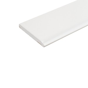 Plinthe en céramique blanche satinée 8x60 cm Bords irréguliers Finition satinée - Product Image 3