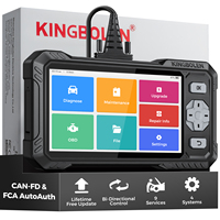 Escáner de Diagnóstico Universal para Automóviles KINGBOLEN S608 OBD2 Sistema Completo Pantalla LCD 12V Negro