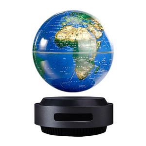 Automatic Lift-down 6 Inch 14cm Rotating World Earth Touch <b>Switch</b> Control Magnetic Floating RGB LED <b>Light</b> Globe - Product Image 1