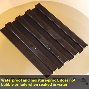 Pannello murale decorazione carta da parati per interni Hotel PVC materiali da costruzione in legno WPC Sauna 3D tavole di marmo - Product Image 4
