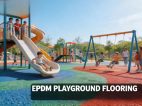 Partikel Karet EPDM Ramah Lingkungan Tahan Aus Anti-UV untuk Permukaan Lapangan Tenis Meja & Taman Bermain