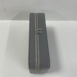 Boîtes de rangement pour bijoux à fermeture éclair personnalisées les plus populaires pour femmes, étuis de voyage de luxe haut de gamme en cuir PU croisé - Product Image 3