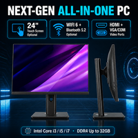 Ordinateurs tout-en-un N-S 22 24 pouces à cadre ultra-fin, rotation à 90 degrés, élévation de 110 mm, écran tactile, DDR4 32 Go, SSD 2 To, Windows 11 AIO