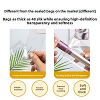 Organisateur de pinceaux de maquillage transparent à double face, refermable, en PVC, huit tailles, sur mesure, sac de rangement cosmétique de voyage