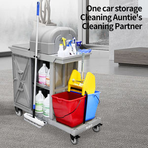 Kj03 חדר מלון רב תכליתיים עגלת ניקוי עגלת ניקוי עם תכונות שונות - Product Image 5