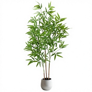 Hojas de Bambú Artificiales, Elegantes y Grandes, para Decoración de Restaurantes y Hoteles, Separadores de Espacios, Decoración de Jardines y Céspedes, Serigrafía - Product Image 1