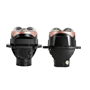 FANKAI - Faro Delantero para Automóvil, Actualización Redonda de Triple Ojo, LED de Alcance Directo, Lente Bi-Xenón de 2.5 Pulgadas, Modelo ES con Triple Luz Alta de Alta Potencia - Product Image 5