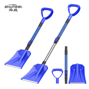 Pelle à neige pliable d'extérieur, pelle tout-terrain pour voiture, fournitures d'hiver, traîneau à neige, outil pelle à neige télescopique, benne extensible - Product Image 1