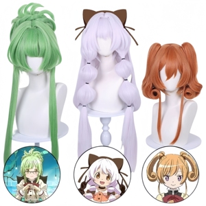 Peluca de Cosplay de Tomoe Mami, Peluca de Combats de Puella Magi Madoka Magica, Peluca de Seda Resistente a Altas Temperaturas con Malla Interior Rosa, para Halloween, Comic Con y Fiestas - Product Image 3