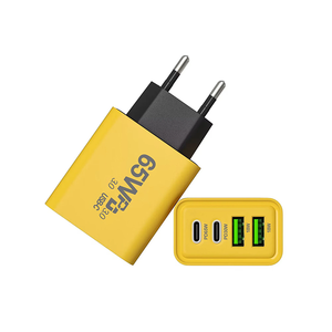 Pd 65W GAN ที่ชาร์จ USB C <span class=keywords><strong>4</strong></span>พอร์ตชาร์จเร็ว Type C ที่ชาร์จผนังแล็ปท็อปอะแดปเตอร์โทรศัพท์มือถือสำหรับ <span class=keywords><strong>iPhone</strong></span> 16 15 14 <span class=keywords><strong>13</strong></span> 12 <span class=keywords><strong>Samsung</strong></span> - Product Image 1