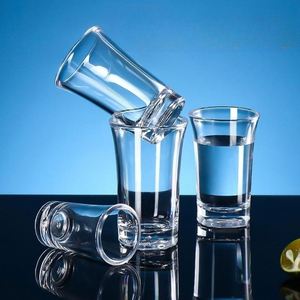 Custom LOGO Transparency Acrylic Thick-bottomed Liquor Cup Plastic Small Bullet Shot Glass Cup - Product Image 3