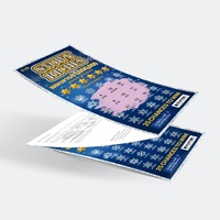 Boletos de Lotería con Número de la Suerte Personalizados ODM OEM, Impresión Digital con Barniz Holográfico Brillante, Cartón Dúplex