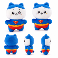 Offre Spéciale : Peluches de chat héros de dessin animé bleues et rouges, 8 pouces, pour cadeaux de fête et prix de machine à griffes