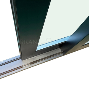 Phật sơn nhà Máy Giá đôi tráng men bên ngoài Hideaway kính trắng nhôm Patio Pocket cửa trượt với louver - Product Image 5