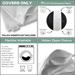 Custom <strong>Outdoor</strong> Acrylic <strong>Cushion</strong> <strong>Cover</strong> for Patio <strong>Furniture</strong> Water Repellent UV Resistant Decorative Pillow <strong>Cover</strong> - Product Image 5