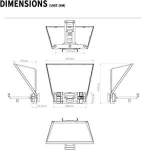 Téléprompteur portable FEELWORLD <span class=keywords><strong>TP2A</strong></span> 8 pouces compatible avec smartphones/tablettes 8 pouces, prise de vue DSLR, télécommande et anneaux adaptateurs d'objectif - Product Image 6