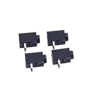 Connecteur audio femelle en cuivre de 2,5 mm pour applications de cartes de circuits imprimés (PCB) d'écouteurs et d'enceintes, fiche droite à deux broches PJ-210A en plastique