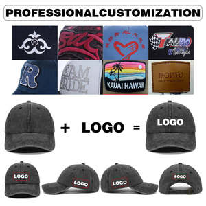 High-quality Custom Cotton Distressed Washed Six-piece Baseball <strong>Cap</strong> for Sun protection and Shading - Product Image 2