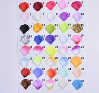 Pétales de roses artificielles en soie, pièces, fausses pétales colorés, pour décoration de fête de mariage, de maison, vente en gros