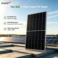 Panneaux solaires industriels Aiko ABC type N 770W 780W 795W 800W, panneau solaire monocristallin bifacial double vitrage pour système solaire