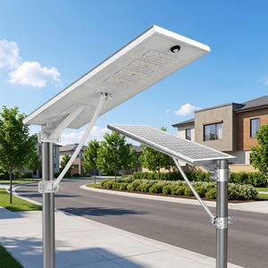 Good Quality IP66 50W/100W/150W/200W/250W All-in-One Solar Street <b>Light</b> Monocrystalline Silicon Battery for LCS-SL-51 High Effic - Product Image 1