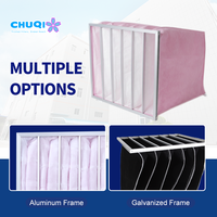 Filtre à poche en fibres synthétiques à efficacité moyenne F5-F9 certifié Eurovent pour la ventilation des unités de traitement d'air (UTA) et des systèmes de climatisation centralisés