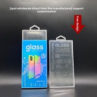 Boîte d'emballage pour protecteur d'écran universel rectangulaire en verre trempé de 67 pouces, avec doublure en plastique souple et papier pour l'assemblage des ferrules