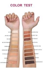 Fond de teint correcteur vegan à presser, maquillage naturel pour le visage, couvrance totale, imperméable, longue durée, liquide, marque privée, mat, foncé - Product Image 4