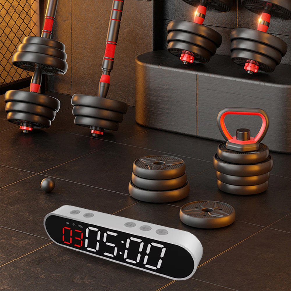 Portable Rechargeable Mini Gym Timer Electronics For Class Use Gym Exercise Timer Abs Material White Color