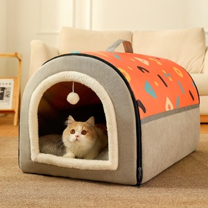 Cat nest winter warm closed detachable washable new cat <b>house</b> super big cat mattress mattress dog nest all seasons - Product Image 2