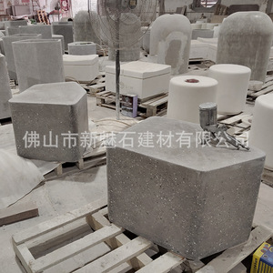 Nuevos Materiales de Construcción de Piedra, Banco Modular GRC, Taburete Combinado, Muebles de Patio para Exteriores - Product Image 2